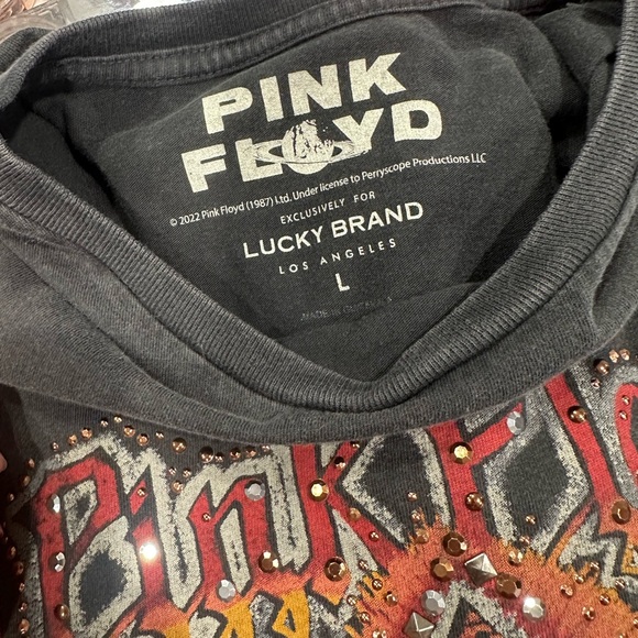 Lucky Brand Pink Floyd Graphic Tee with Embellishments - Picture 5 of 7